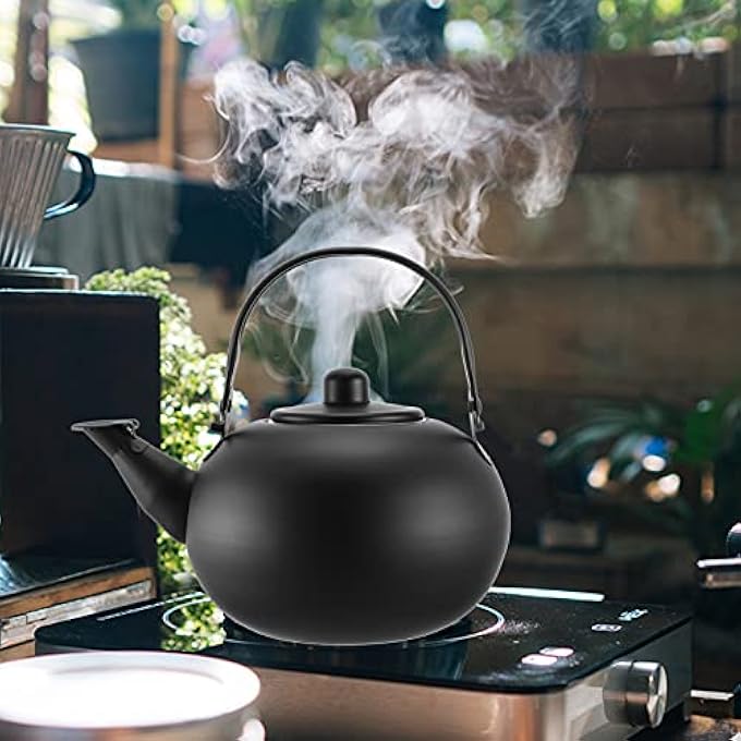 دويتول غلاية موقد غلاية من الفولاذ المقاوم للصدأ غلاية شاي صفير إبريق شاي غلاية ماء مع مصفاة للموقد - Image 5