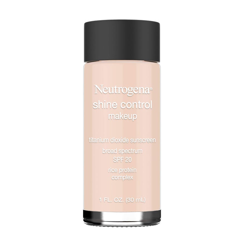 Neutrogena Shine Control Liquid Makeup Broad Spectrum Spf 20, Natural Ivory 20, 1 Oz. - Image 1