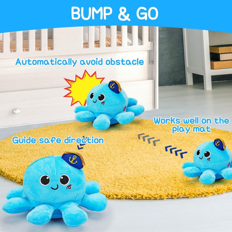 Tsomtto Baby Toys 6-12 Months Musical Plush Octopus Crawling & Walking Toys Light up Voice Control Dancing Infant Toys 0-6 7 8 9 10 12-18 Month 1 2 3 Year Old Boys Girls Tummy Time Baby - Image 4