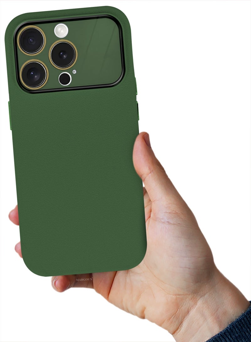 CATANES Hard Silicone Case Cover for Apple iPhone 13 pro - Cover with Camera Protection Bumper - Auto Focus Design - Dark Green - Image 5