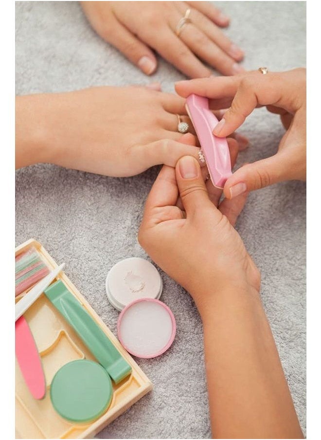 Kodi Prof Corporation NEONAIL Japanese Manicure '' P.Shine'' SET Nail Conditioner & Natural Luster Nail Buffer Kit Green/Pink 8g Paste 5g Powder  - Image 3