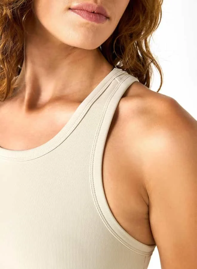 ADOT by Splash Ribbed Sleeveless Tank Top with Racerback