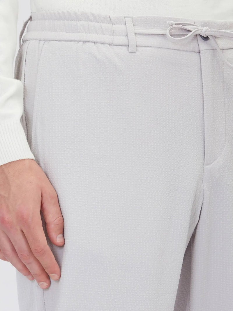 Kip Light Grey Weaving Jogging Fit Casual Trousers - Image 4