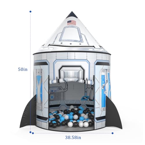 Wilwolfer Rocketship Tent for Kids Space Toys for KidsSpace Decor for Boys RoomOutdoor Toys for Toddlers - Image 5
