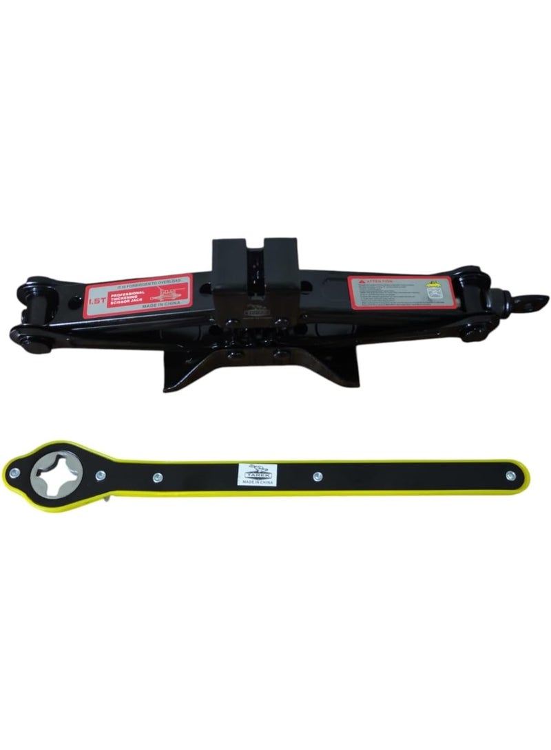 Portable 1.5 Ton Car Scissor Lift Kit – Universal Car Jack & Wrench, Multi-Use Vehicle Lifting Tool - Image 2