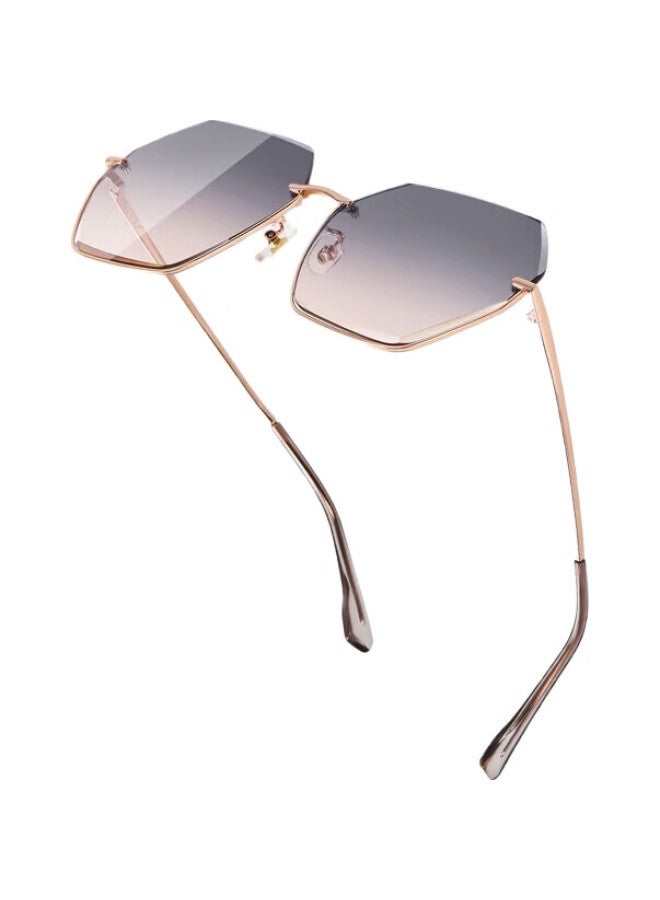 HLA Nylon Sunglasses Women'S Sunscreen Uv Protection Driving Glasses Grey Pink - Image 2