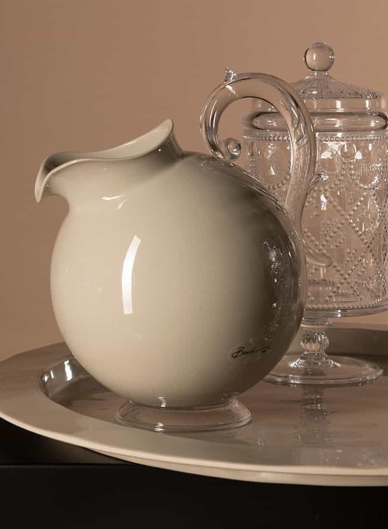 Baci milano Beige Acrylic Pitcher – 2.5 L (Ø 18 cm, H 24.5 cm) – Aqua Collection - Image 2