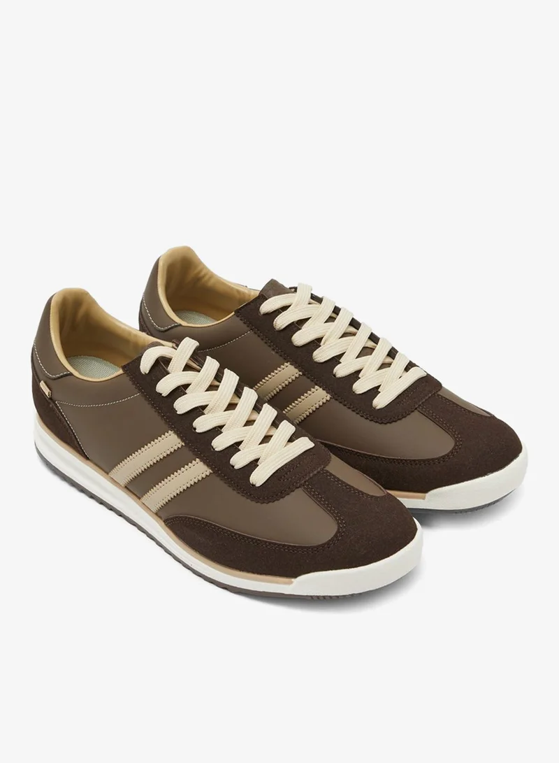 Redtag Men Brown Retro Sneakers