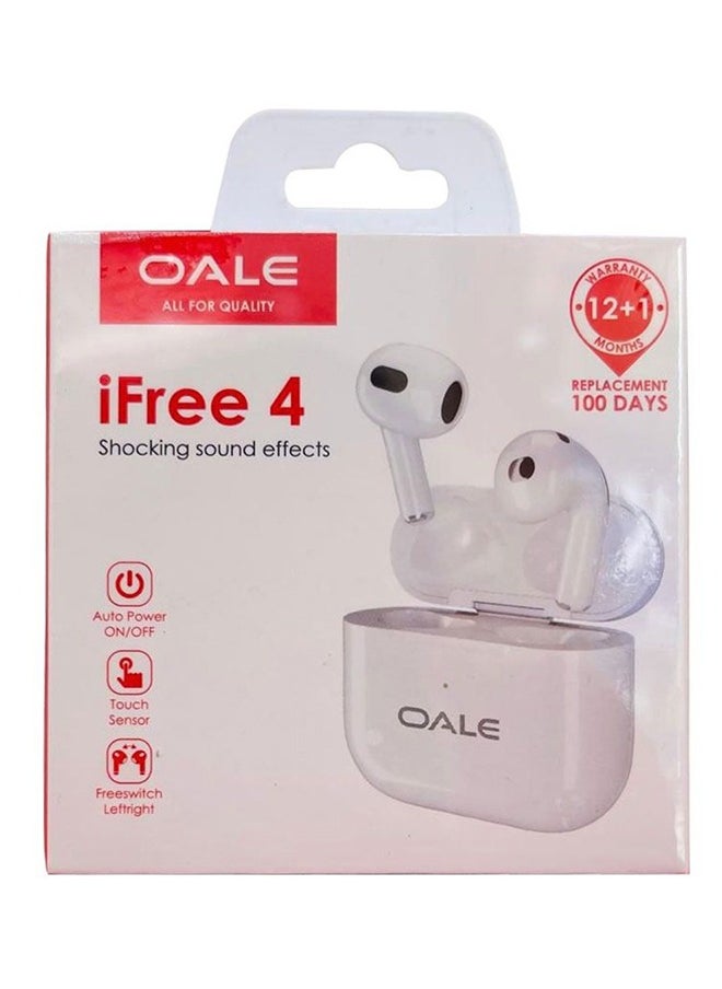 OALE iFree 4 TWS Bluetooth Intelligent Touch Sensor In-Ear Earphones - White - pzsku/Z02C075B3F6F586CC1D4BZ/45/1742498573/6354d632-ba38-4fda-9e80-17dde70585f9