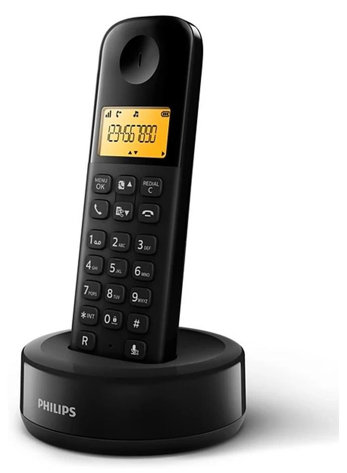 Philips D1601B/63 Cordless Telephone - Black - Image 1