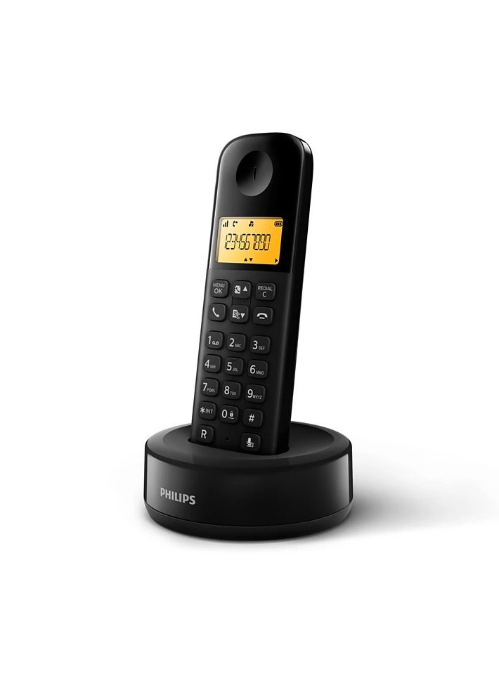 فيليبس تليفون أرضى لاسلكى فيليبس D1601B/63 - أسود - Image 1