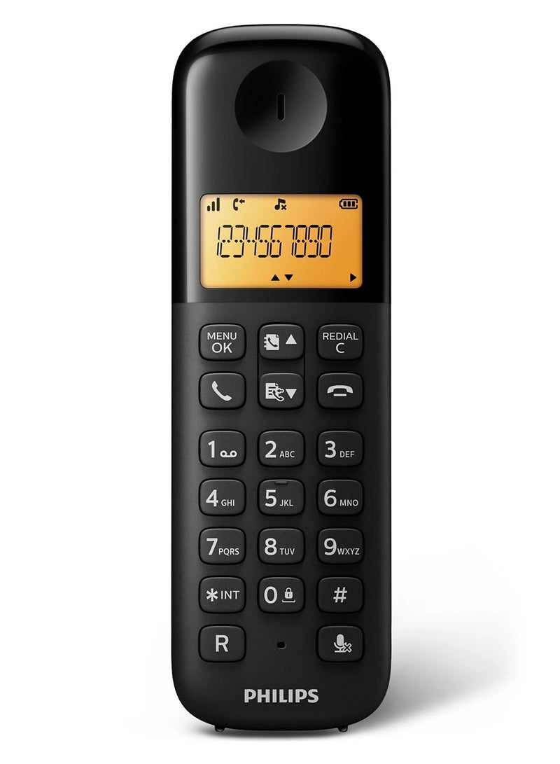 فيليبس تليفون أرضى لاسلكى فيليبس D1601B/63 - أسود - Image 2