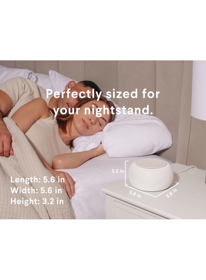 SNOOZ Pro - Smart White Noise Machine & Travel Case - Real Fan Inside, Non-Looping White Noise, Adjustable Tone & Volume - App-Based Remote Control & Sleep Timer (Cotton) - Image 5