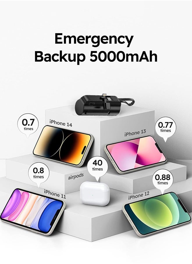 Arabest - Mini Charger,High Capacity Battery for Fast Charging,2 Output Powers,With Hidden Phone Holder,Suitable for Carrying on Business Trips,For Apple/Android Phones(Pink) - Image 1