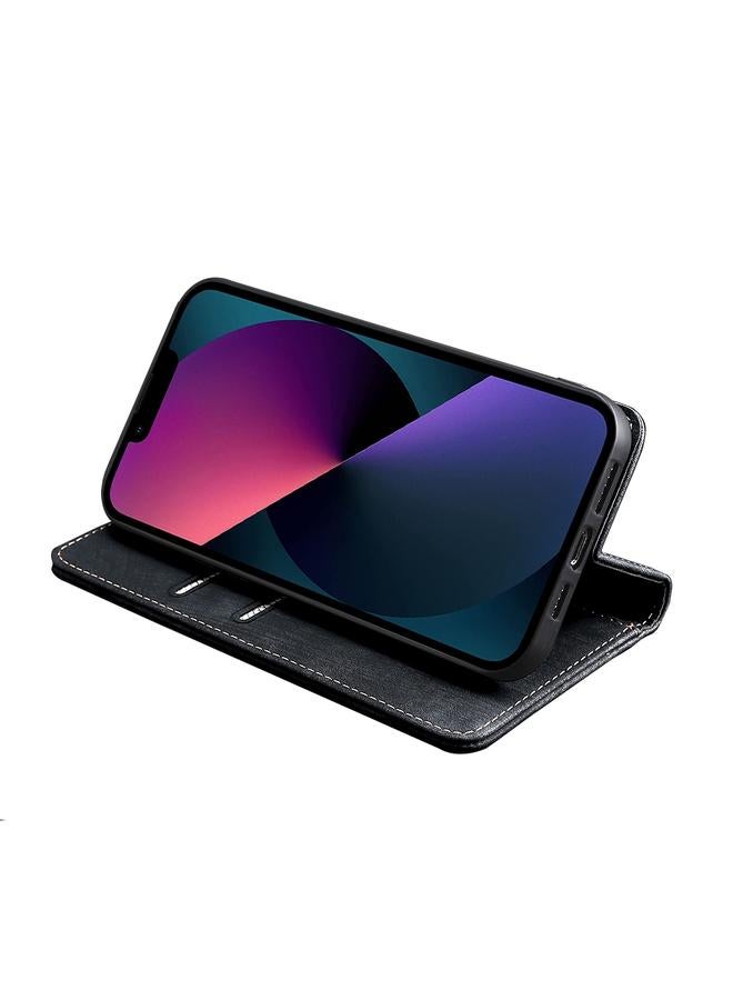 S-TOP Case For Blackview A52 RFID Anti-theft Brush Magnetic Leather Phone Case - Image 4