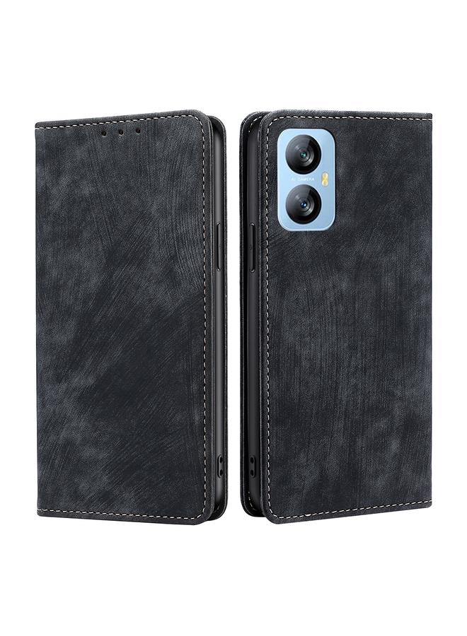 S-TOP Case For Blackview A52 RFID Anti-theft Brush Magnetic Leather Phone Case - Image 1