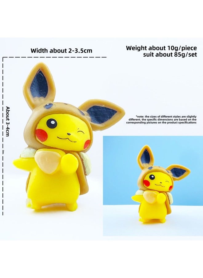 Generic - Baokemeng Hand-made Blind Box Pikachu Crayon Small Melody Kulomi Ruby Strawberry Bear Toy Ornaments-Color:Dragon Ball Pikachu 4-piece Set-end Box (full Set Price) - Image 1