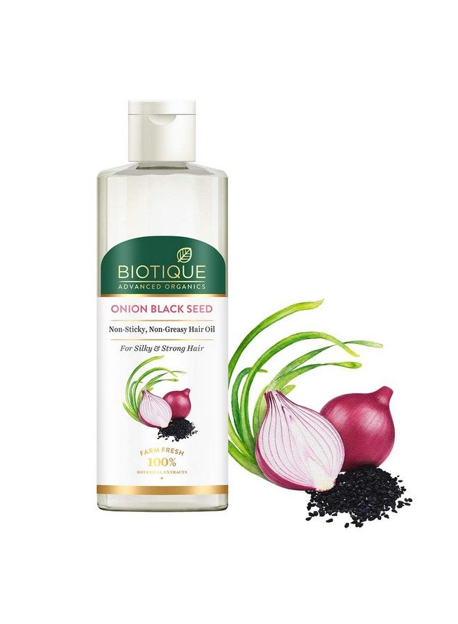 Biotique Onion Black Seed Hair Oil For Silky And Strong Hair 200Ml ; Controls Hair Fall Promotes Growth (Pack Of 2) - Image 3