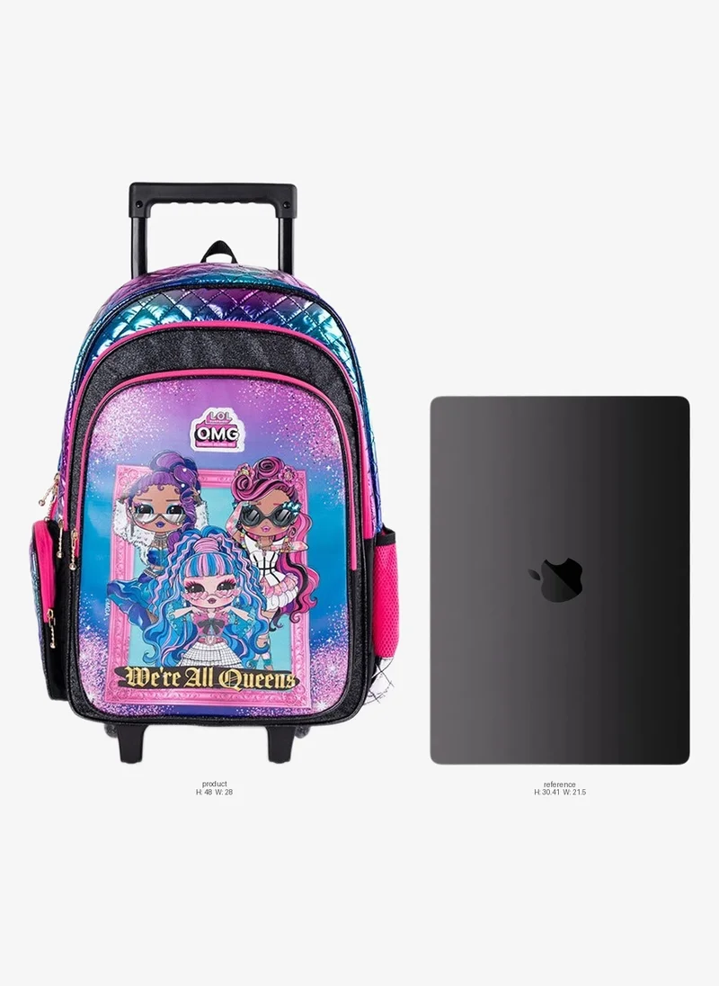 Trucare LOL We're all Queens Rolling School Backpack 16-Inch for Girls, School Bag