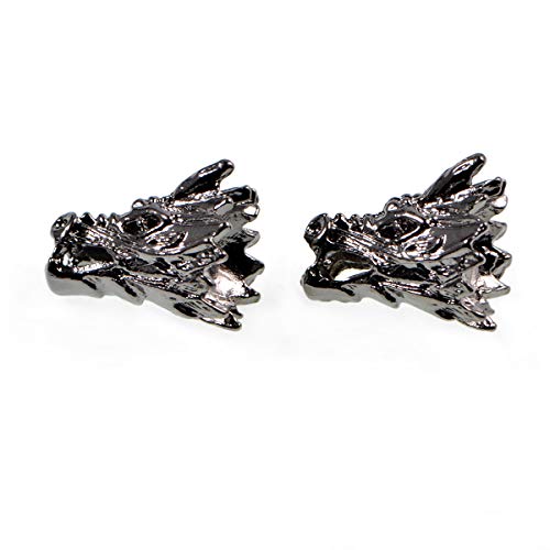 AD Beads Solid Metal 10 Pieces 12x15mm Gunmetal Dragon head Spacer Beads for necklace bracelet craft design - Image 1