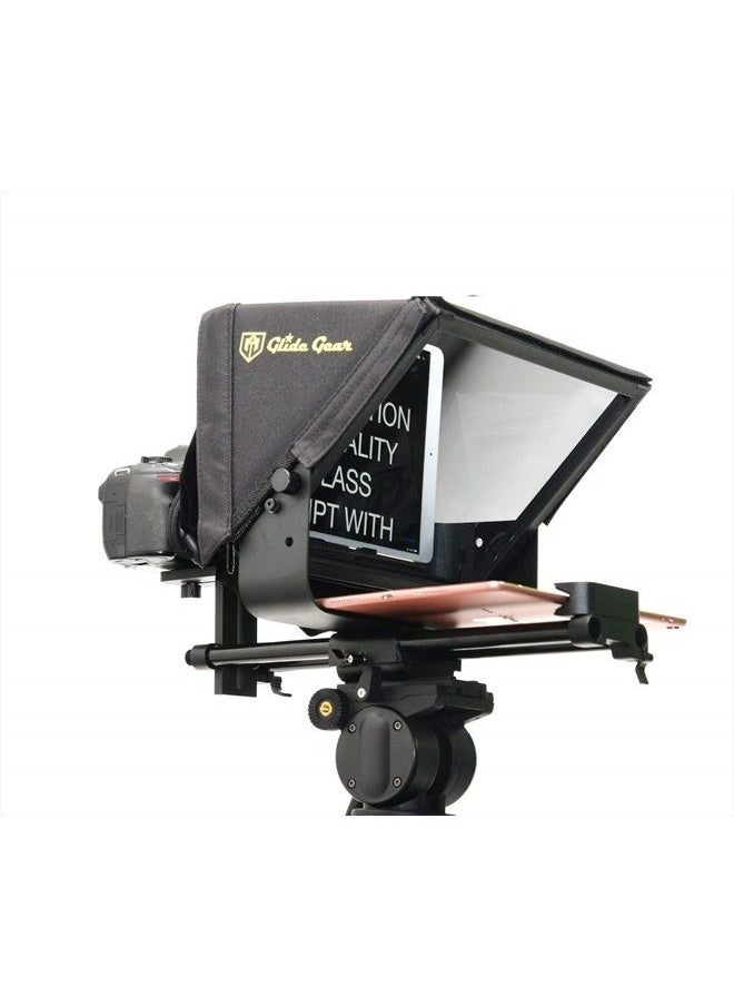 TMP 500 Universal Video Camera Tripod Teleprompter 15mm Rails w/ Carry Case