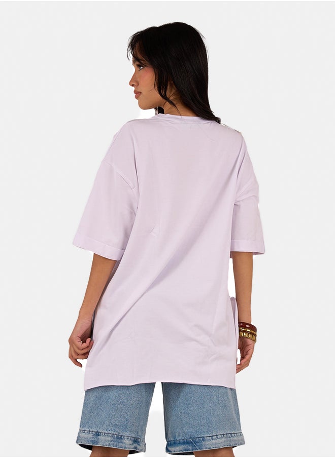 Clue Oversized Cotton T-Shirt  - Image 3