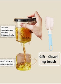 LOOPITYS 500ml glass teapot, detachable, detachable glass filter borosilicate glass teapot, fragrant loose leaf teapot, transparent teapot for 360 degree observation  - Image 4