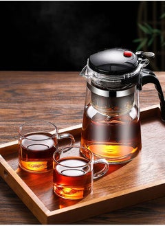 LOOPITYS 500ml glass teapot, detachable, detachable glass filter borosilicate glass teapot, fragrant loose leaf teapot, transparent teapot for 360 degree observation  - Image 5