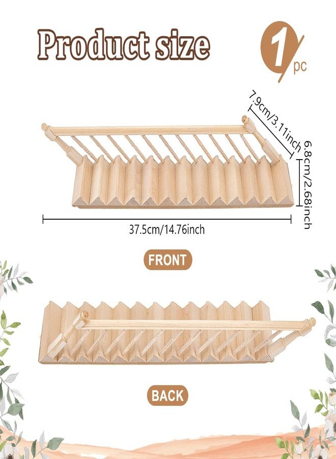 AHANDMAKER Miniature Stairs Wooden Stairs 1: 12 Unpainted Wooden Stringer Steps with Single Side Handrail for Furniture Micro Landscape Decorsfor Minihouse Accessories - Image 2