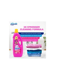Velveta Velveta Stain Remover with Oxygen Power – In-Wash | 1L Powerful Stain Removal  - Image 3
