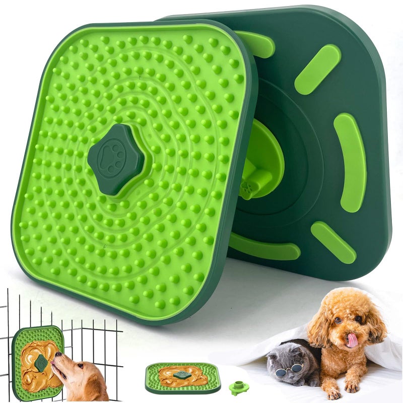 iDotha Licking Mat for Dogs Crate, 7.1" Large Dog Crate Lick Pads Slow Feeder, Lick Pad Crate Training Toy Crate Lick Mat, Suitable Peanut Butter, Yogurt, etc, for Boredom & Anxiety Relief Licking Pad - Image 1