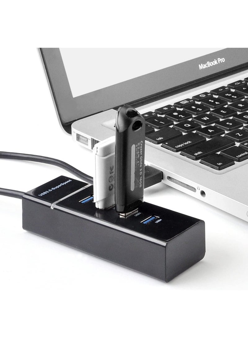 راكسوم ڈیسک ٹاپ پی سی لیپ ٹاپ اڈاپٹر USB حب کے لیے تیز رفتار 4 پورٹ USB 3.0 ملٹی ہب سپلٹر توسیع - Image 5