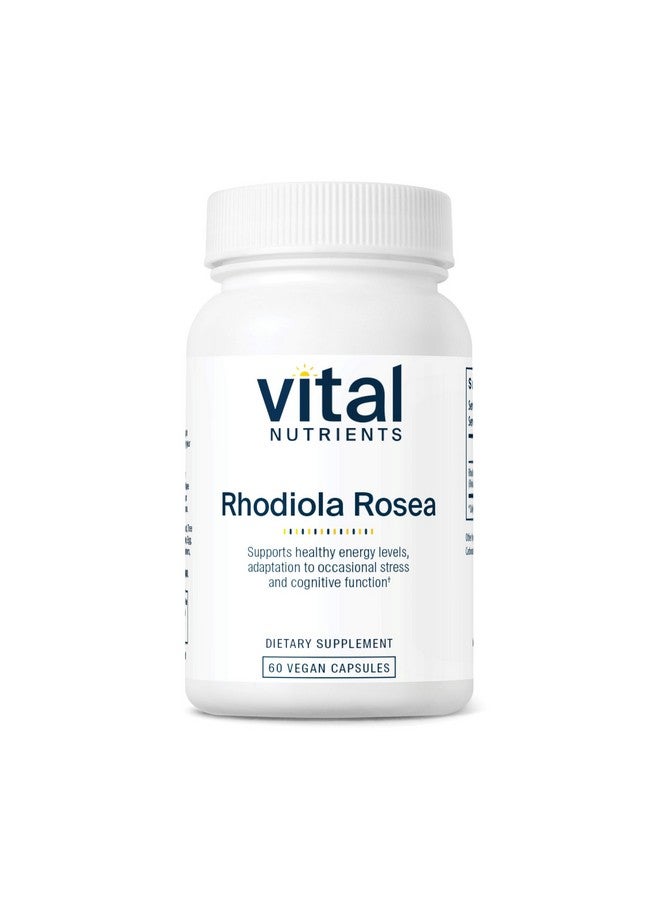 Vital Nutrients Rhodiola Rosea | Rhodiola Supplement for Healthy Energy, Memory, and Stress Support | Gluten, Dairy, Soy Free | Non-GMO | 60 Capsules - Image 1