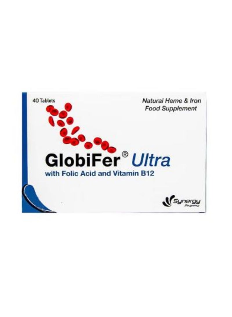 SYNERGY PHARMA GLOBIFER ULTRA WITH FOLIC ACID & VITAMIN B12