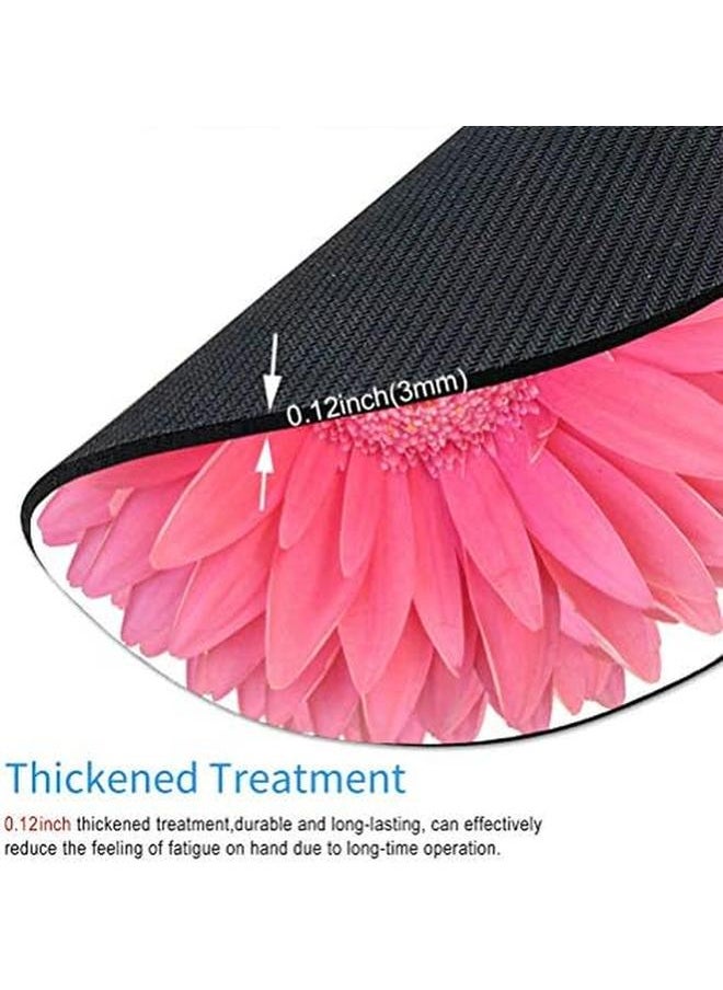 erorex - Isolatd Bright Pink Gerbera Daisy Flower Mouse Pad For Desk With Non Slip Rubber Base Office Computer Round Mouse Mat For Home Office Desk Accessories - Image 1