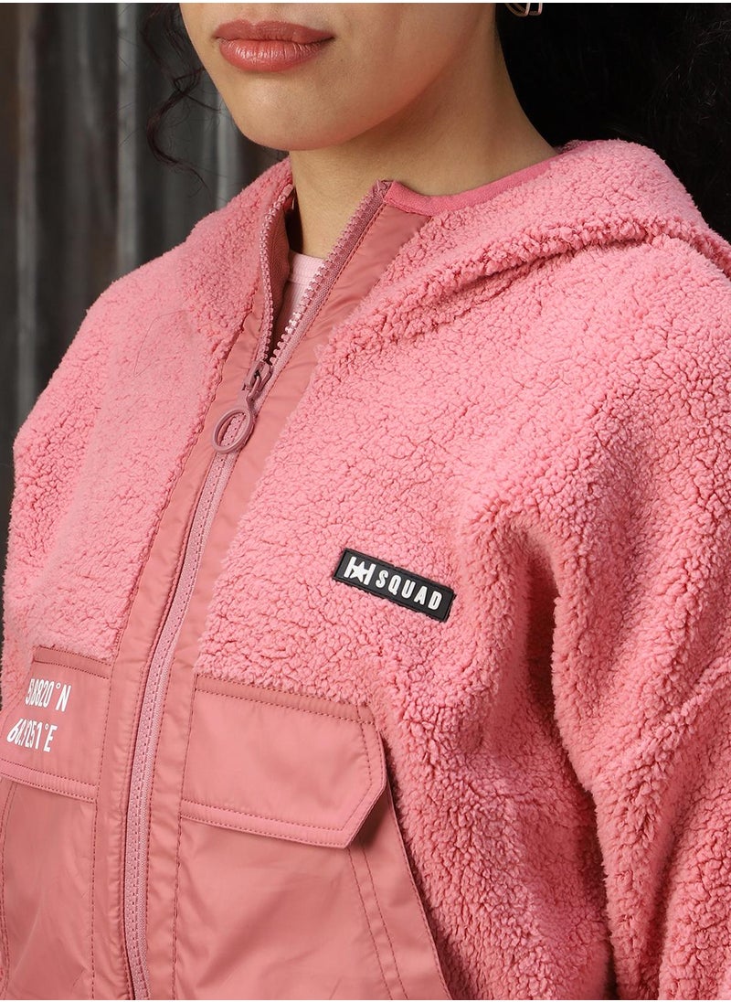 HIGH STAR Women's Pink 100% Polyester Printed Sweatshirt  - Image 5