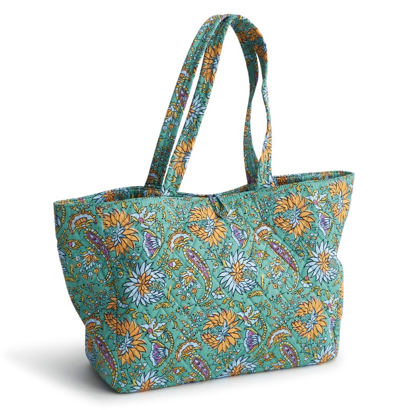 Vera Bradley Women's Premium Cotton Small Hathaway Tote, Gemstone Paisley, One Size - Image 1