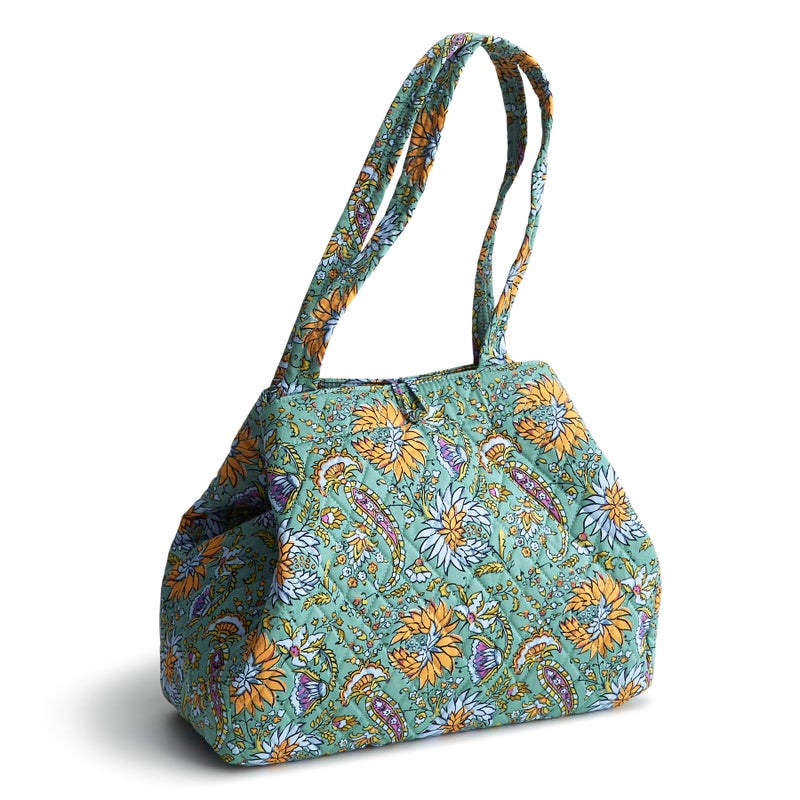 Vera Bradley Women's Premium Cotton Small Hathaway Tote, Gemstone Paisley, One Size - Image 4