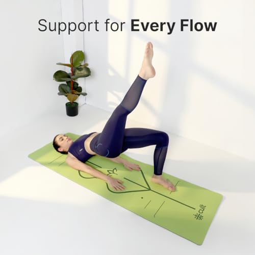 Cult TPE Yoga Mat, Non-Toxic Latex-Free, Anti-Slip, Extra-Thick Cushioning, Tear-Resistant, Travel Strap 6mm (Seismic Green) - Image 3