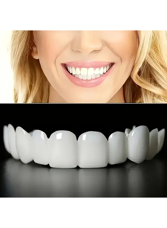 Porcelain Veneer Braces Set Comfort Fit Upper Lower Teeth White - Image 2