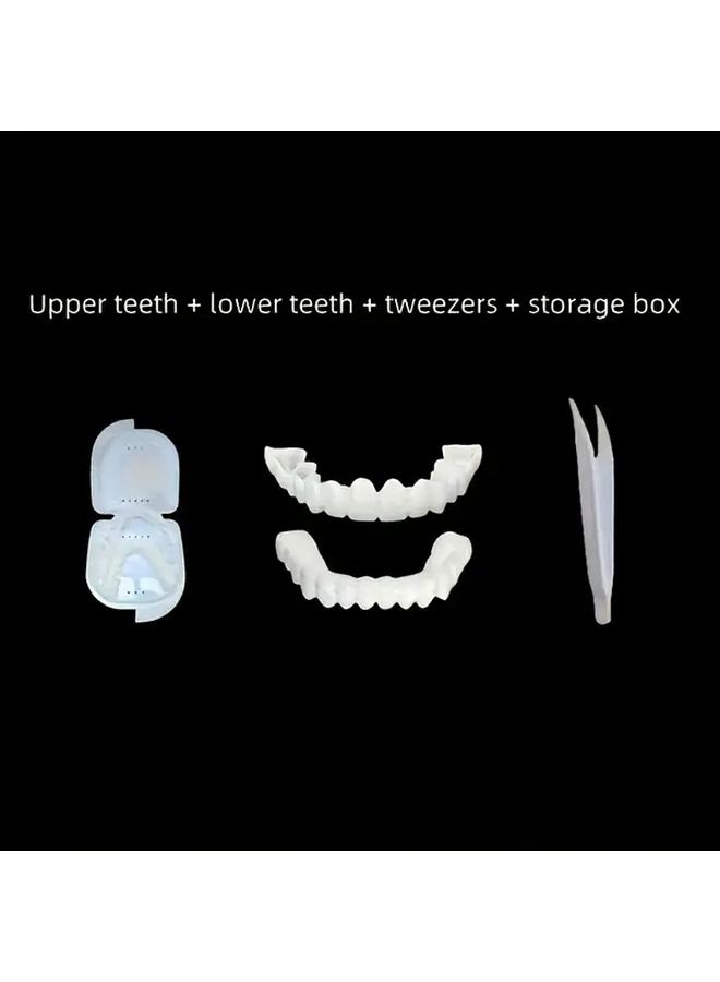 Porcelain Veneer Braces Set Comfort Fit Upper Lower Teeth White - Image 5