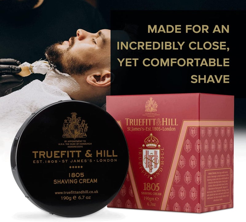 Truefitt & Hill 1805 Shaving Cream Bowl - Smooth Glide for Close and Comfortable Hydrating Shave (6.7 oz) - Image 2