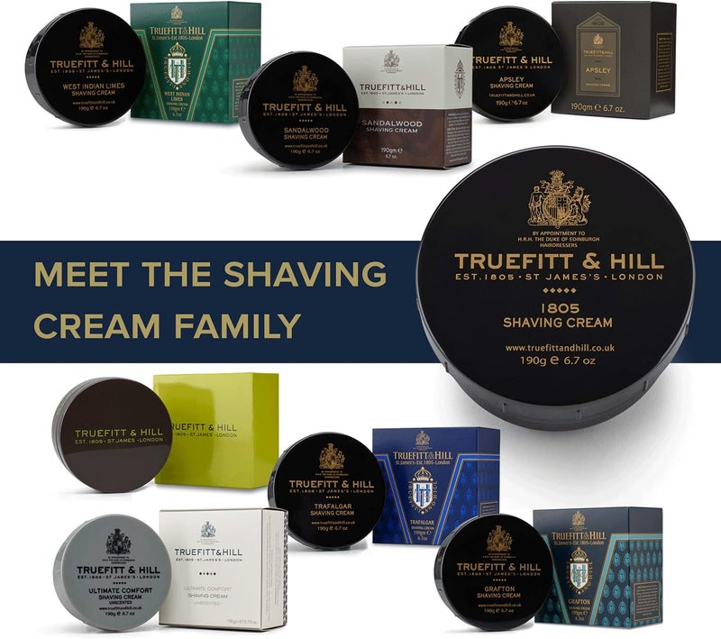 Truefitt & Hill 1805 Shaving Cream Bowl - Smooth Glide for Close and Comfortable Hydrating Shave (6.7 oz) - Image 5