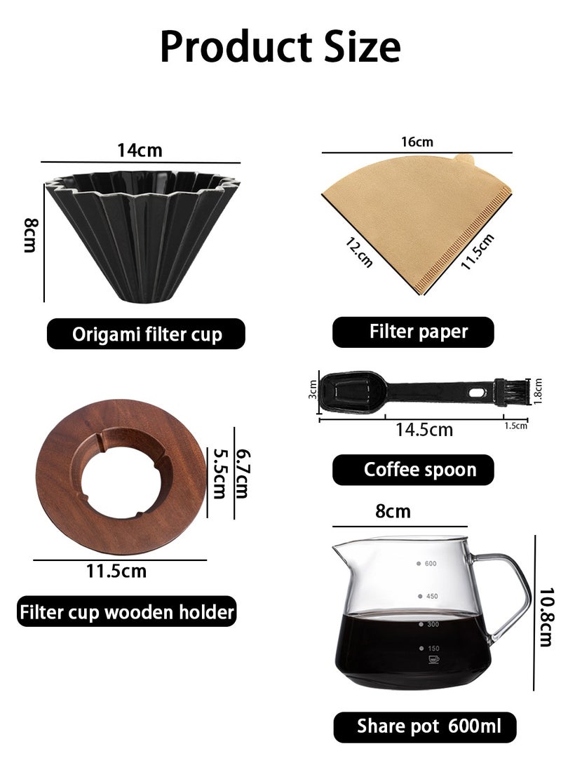 شويوين مجموعة صانعة القهوة المقطرة بمقاس V60 02 4 في 1 - Image 2