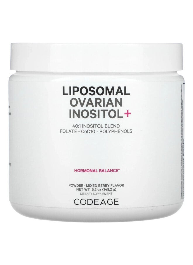 Codeage Liposomal Ovarian Inositol+ Powder, Mixed Berry, 5.2 oz (148.2 g)  - Image 1