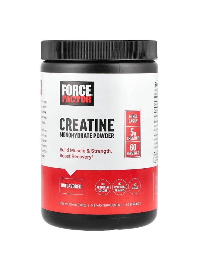 Force Factor Creatine Monohydrate Powder, Unflavored, 10.6 oz (300 g) - Image 1