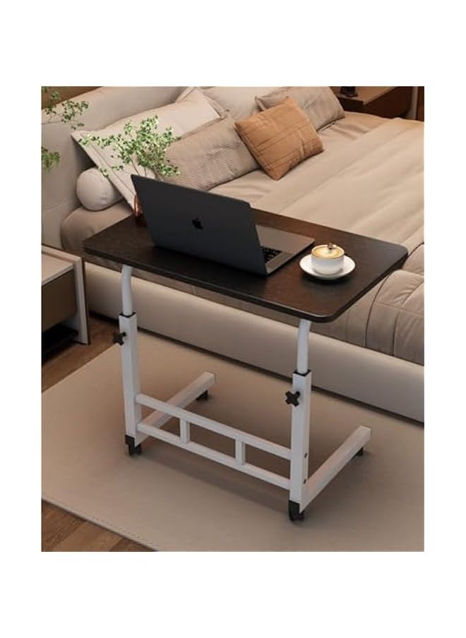 TRASSLE Adjustable Height Mobile Computer Desk, Home Bedrooms And Office Desks For Work and Study Moveable Portable Coffee Overbed Tray Bedside Sofa Table  - Image 1