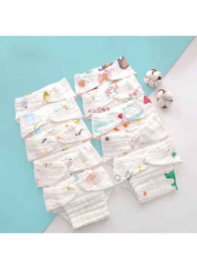 حفاضات قماشية قطنية للأطفال قابلة للغسل، ماصة للبول، مخصصة للمواليد الجدد، حفاضات صيفية خفيفة - Image 1