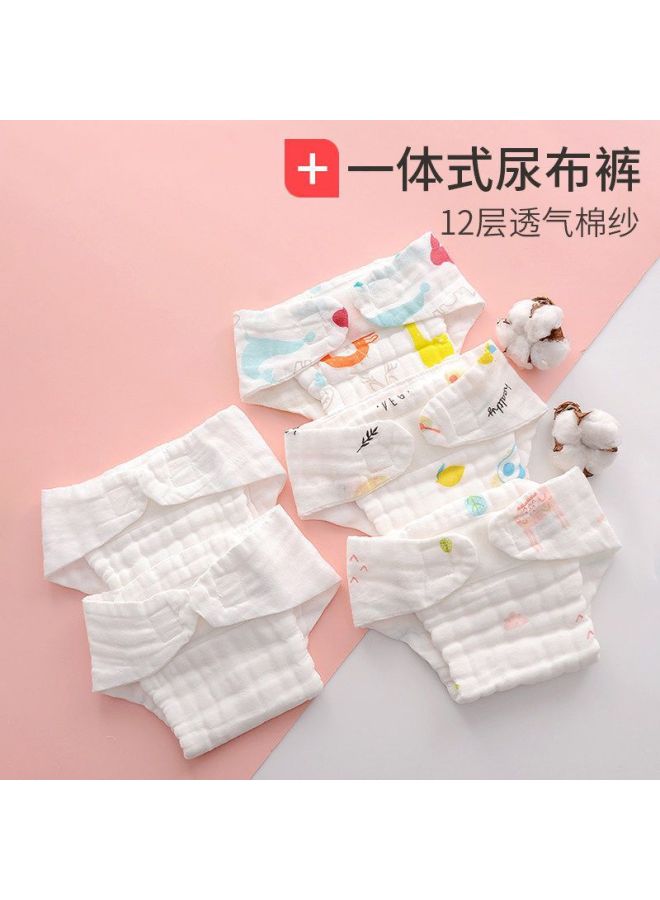 حفاضات قماشية قطنية للأطفال قابلة للغسل، ماصة للبول، مخصصة للمواليد الجدد، حفاضات صيفية خفيفة - Image 2