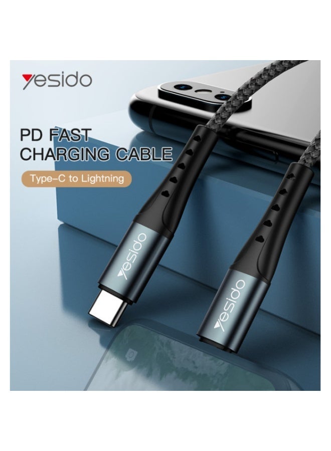 Yesido CA64 USB C-Lightning Cable, 20W Power Delivery, USB 2.0, Data Transfer up to 480 Mbps, Black - Image 3